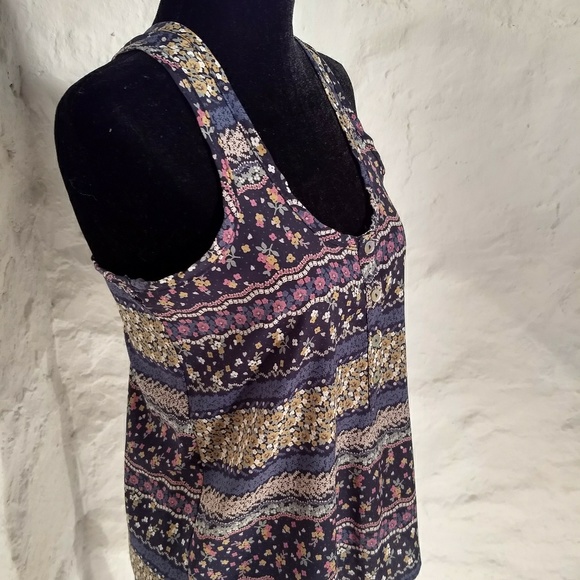 Bejewel floral striped racerback tank size S - Picture 4 of 7
